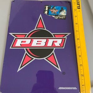 NWT Purple Metal Sign Professional Bull Riders all 3 signs for 1 price re-sell